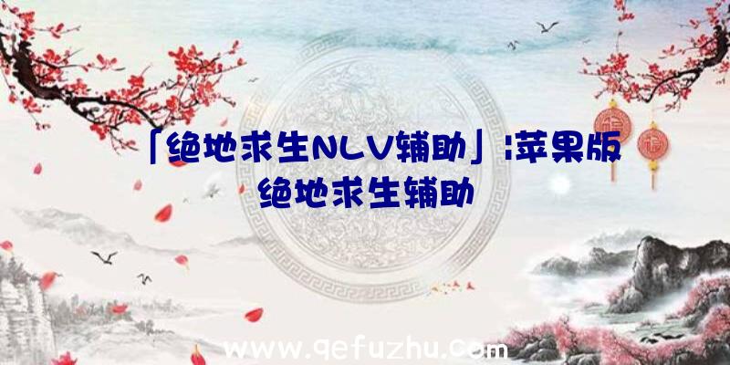 「绝地求生NLV辅助」|苹果版绝地求生辅助